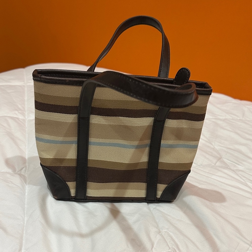 NWOT Fossil Brown and Tan Striped Tote
